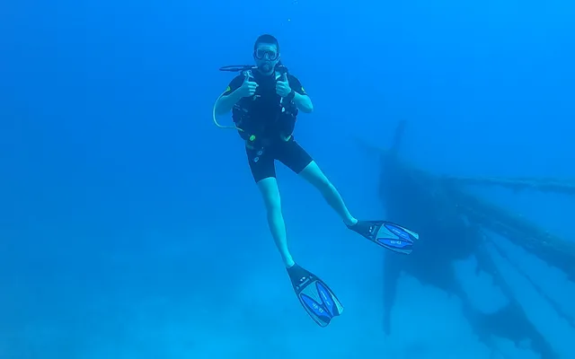 Scuba diving photo used in the site header